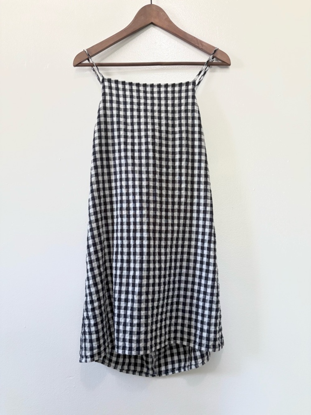 American Eagle Outfitters Navy Blue & White Gingham Dress